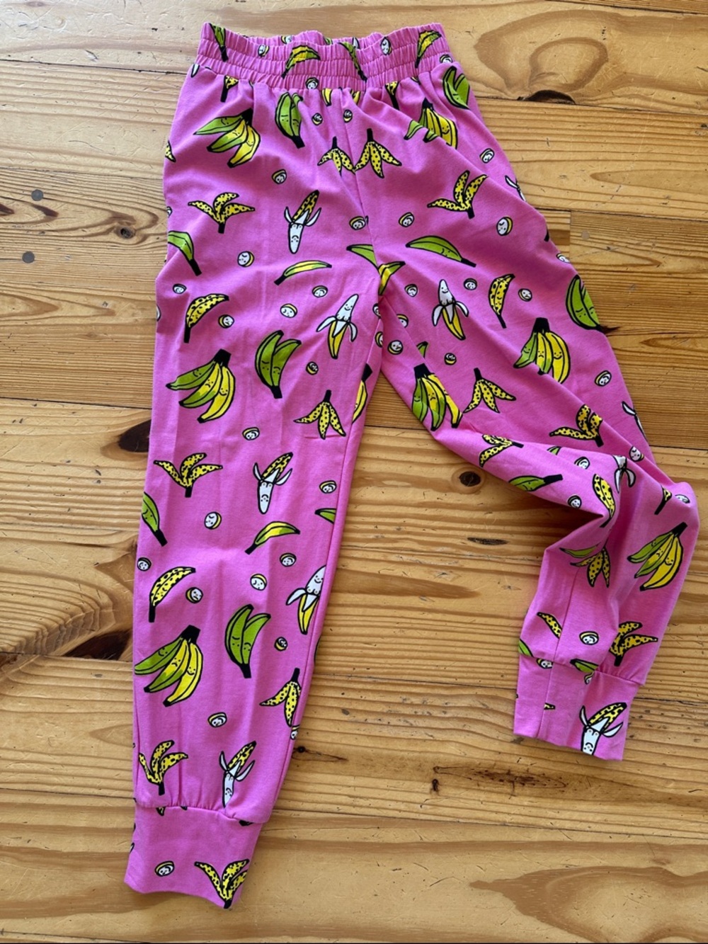 Nooworks Pink Banana Print joggers RARE